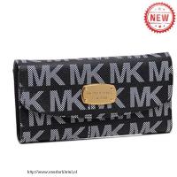 michael kors clutch nickel groot zwart portefeuilles Te Koop Nederland 392qe786